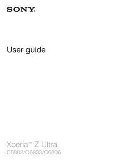 Sony Xperia Z manual. Tablet Instructions.